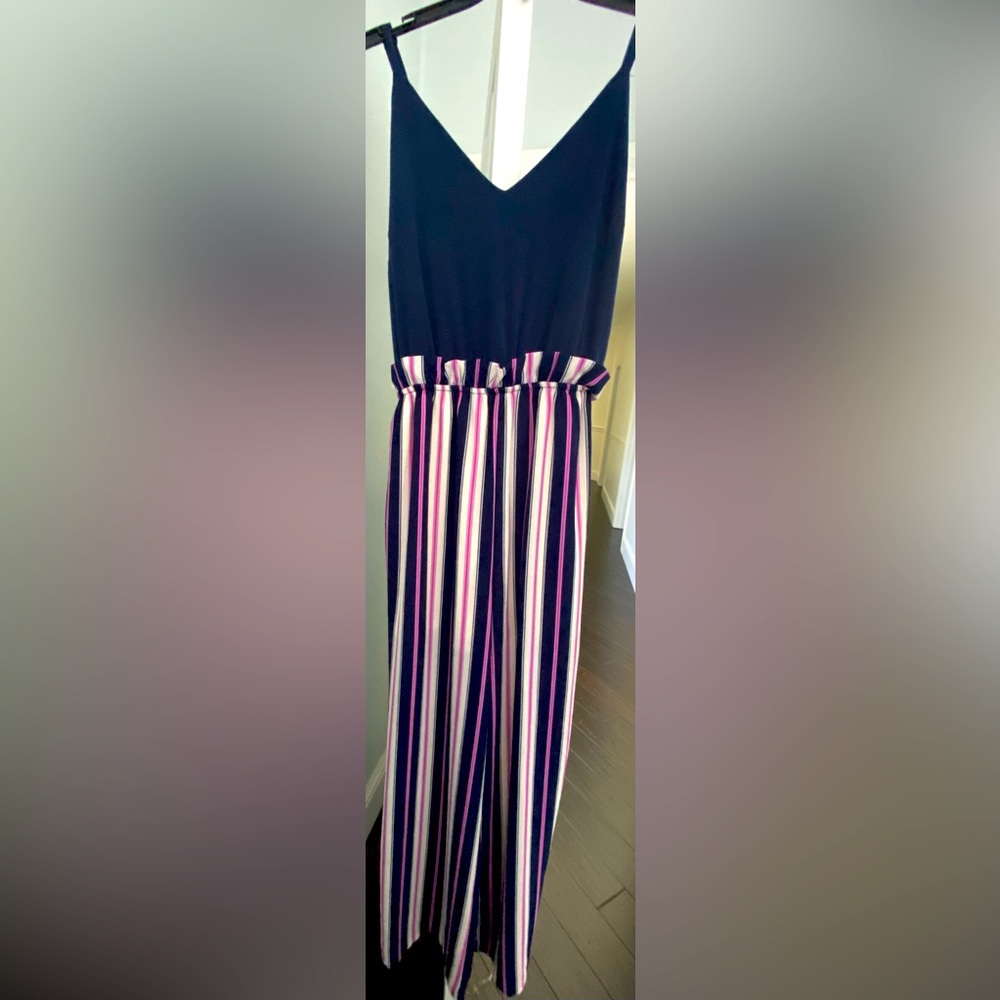 Striped Paperbag Jumpsuit